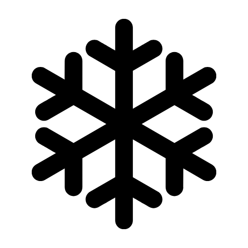 black frozen snowflake icon